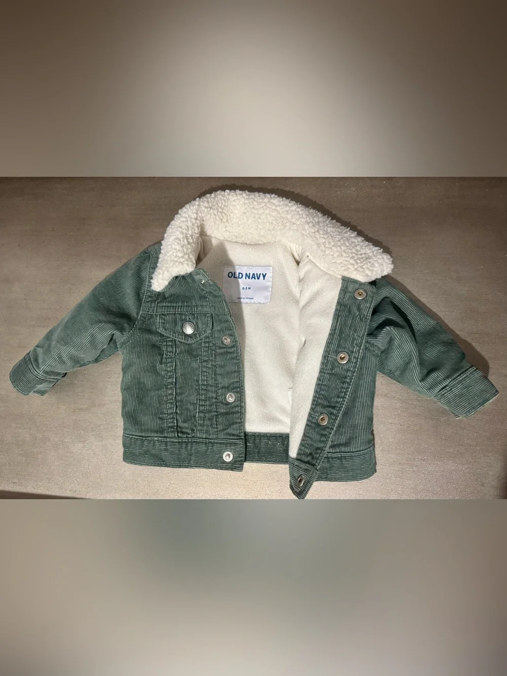 Baby Sherpa-Lined Corduroy Bomber Jacket
